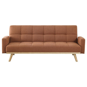Kourtney - Upholstered Tufted Convertible Sofa Bed - Terracotta