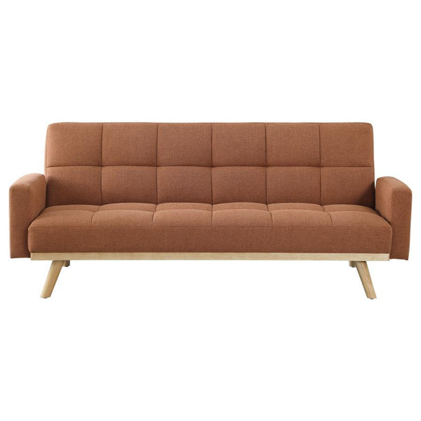 Kourtney - Upholstered Tufted Convertible Sofa Bed - Terracotta