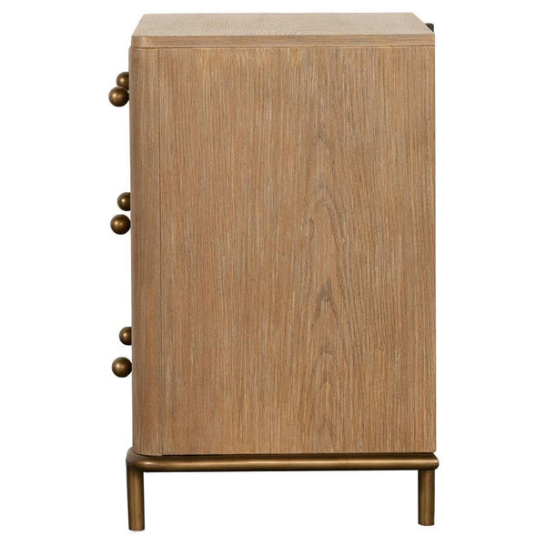 Arini - 3-Drawer Nightstand - Sand Wash