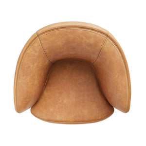 Barolo - Swivel Club Chair (Set of 2) - Vintage Caramel