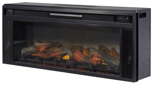 Entertainment Accessories - Black - Fireplace Insert - Rectangular