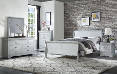 Bring casual elegance into your home with the Louis Phillipe bedroom collection. An eye-catching sleigh bed lies at the heart of this classic bedroom set. Crafted with selected wood and veneers is available in different finishes to choose. This beautiful 