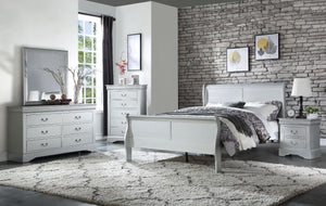 Bring casual elegance into your home with the Louis Phillipe bedroom collection. An eye-catching sleigh bed lies at the heart of this classic bedroom set. Crafted with selected wood and veneers is available in different finishes to choose. This beautiful 