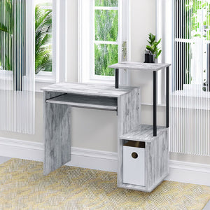 Lyphre - Desk - Antique White & Black Finish