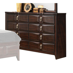 The Lancaster dresser will create unique and modern taste to your bedroom. It has 8 drawers with wing shape beveled fronts. All drawers have English dovetail with center metal glides. The special knob design on the dresser makes this collection timelessne
