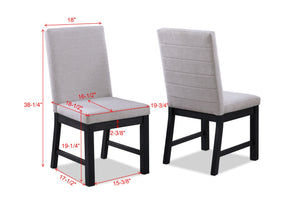 Pelham - 5 Piece Dining Room Set - Charcoal / Gray