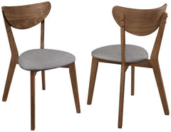 A fun and functional profile outlines the stylish retro-influenced design of this dining chair. All of our favorite elements from 1960s decor blend in a comfortable and visually appealing chair perfect for everyday use. Enjoy the versatility of a neutral 