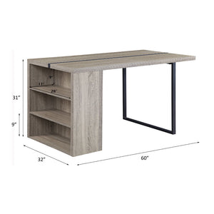 Patwin - Dining Table - Gray Oak & Black Finish