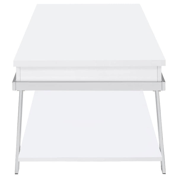 Marcia - Rectangular Lift Top Coffee Table - White High Gloss