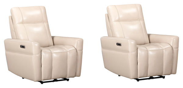 Discover Bradford, a comfortable zero-gravity power recliner with an adjustable headrest. Its stylish top-grain leather, double-piped seams on the arms, and single-piped seams on the footrest give this recliner an upscale look. With USB and USB-C ports on