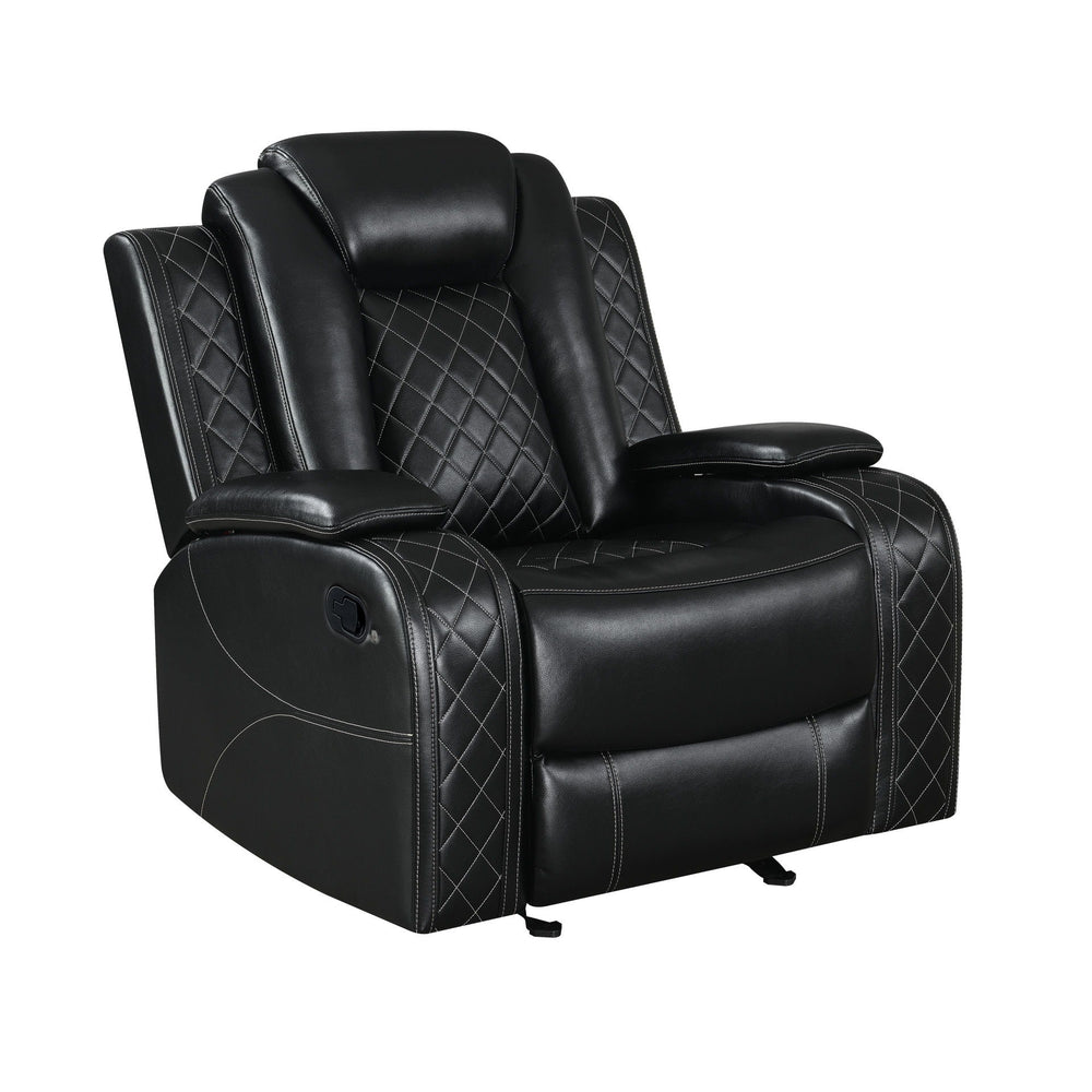 Meet the Orion Glider Recliner, where durability meets comfort. Crafted with a robust blend of hardwoods and manufactured wood, its sturdy frame ensures lasting strength. Sink into luxury with its soft, breathable upholstery, a lavish mix of polyester and
