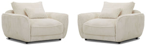 With its low-seated frame and oversized cushion contours, this chair is designed to create a relaxed and inviting feel. The chair is generously scaled for sumptuous comfort and exquisitely tailored and upholstered in and ultra-plush wide corded velvet and