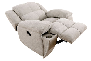 Buster - Manual Glider Reclining Sofa And 2 Recliners - Opal Taupe