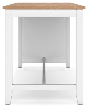 Gesthaven - Natural / White - Rectangular Dining Room Counter Table