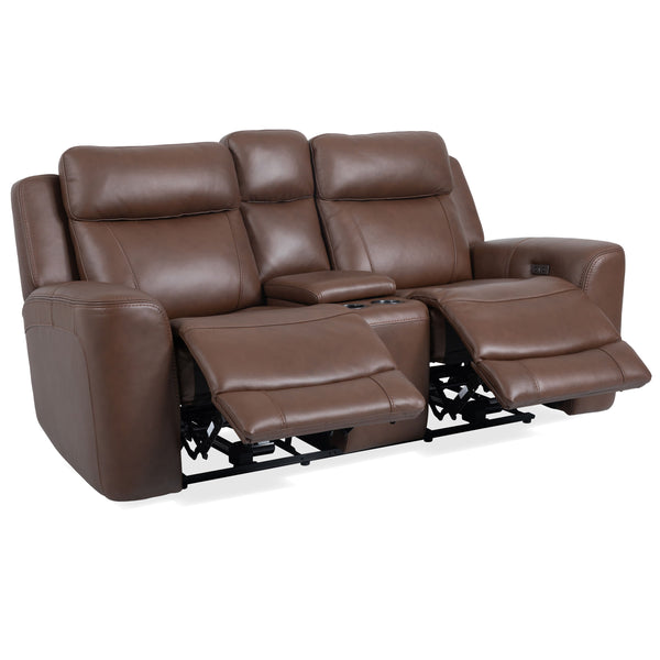 Calgary - Power Reclining Sofa And Loveseat - Autumn Umber