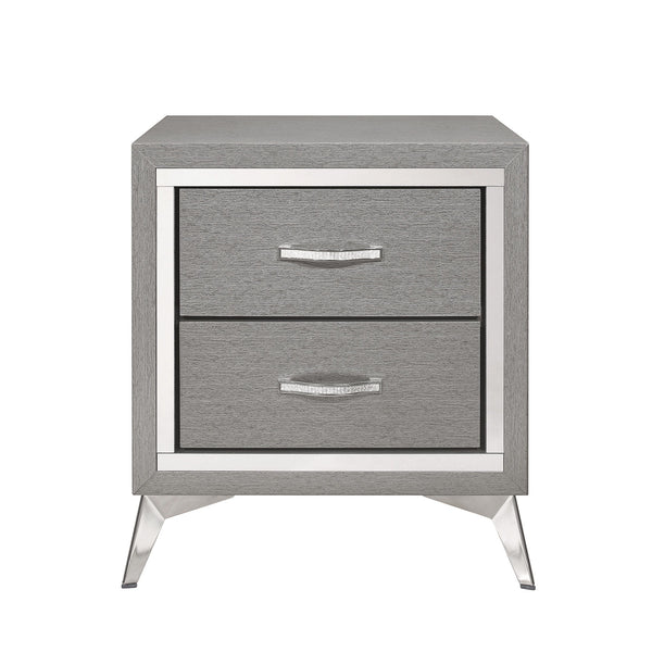  making it a perfect addition to any modern bedroom. This nightstand is carefully crafted from manufactured woods and eco-friendly decorative laminate