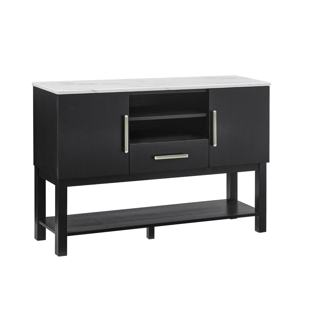 This sleek and modern storage solution is designed to elevate your living space with a perfect blend of functionality and style. Its elegant dark finish exudes sophistication, while the spacious interior offers a variety of storage options, including mult