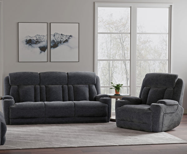 Comfort meets innovation in this inspired Power Sofa, Loveseat & Recliner. The perfect choice for creating a relaxing environment, this stylish model features a smooth motorized reclining motion at just the touch of a button. Integrated beverage holders i