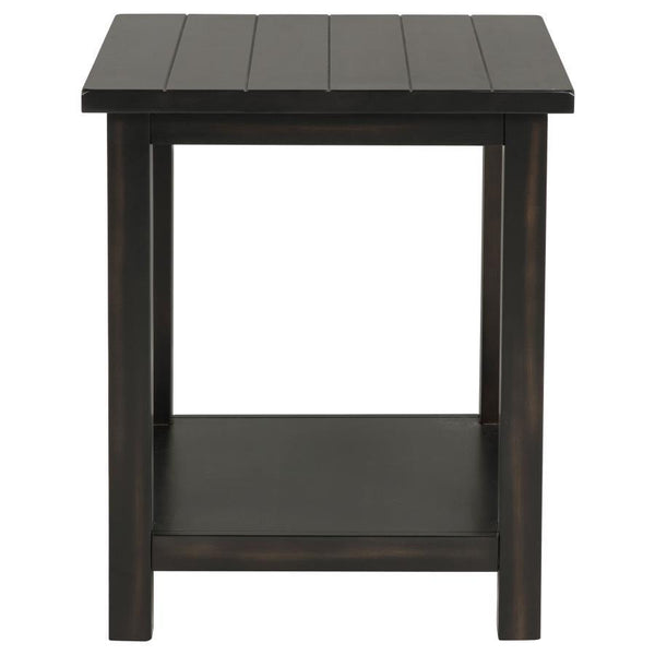 Payne - Wood End Table With Shelf - Java