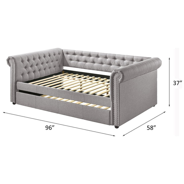 Justice - Full Bed - Smoke Gray Fabric