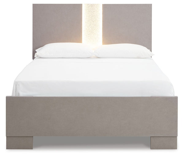 Surancha - Gray - Queen Panel Bed