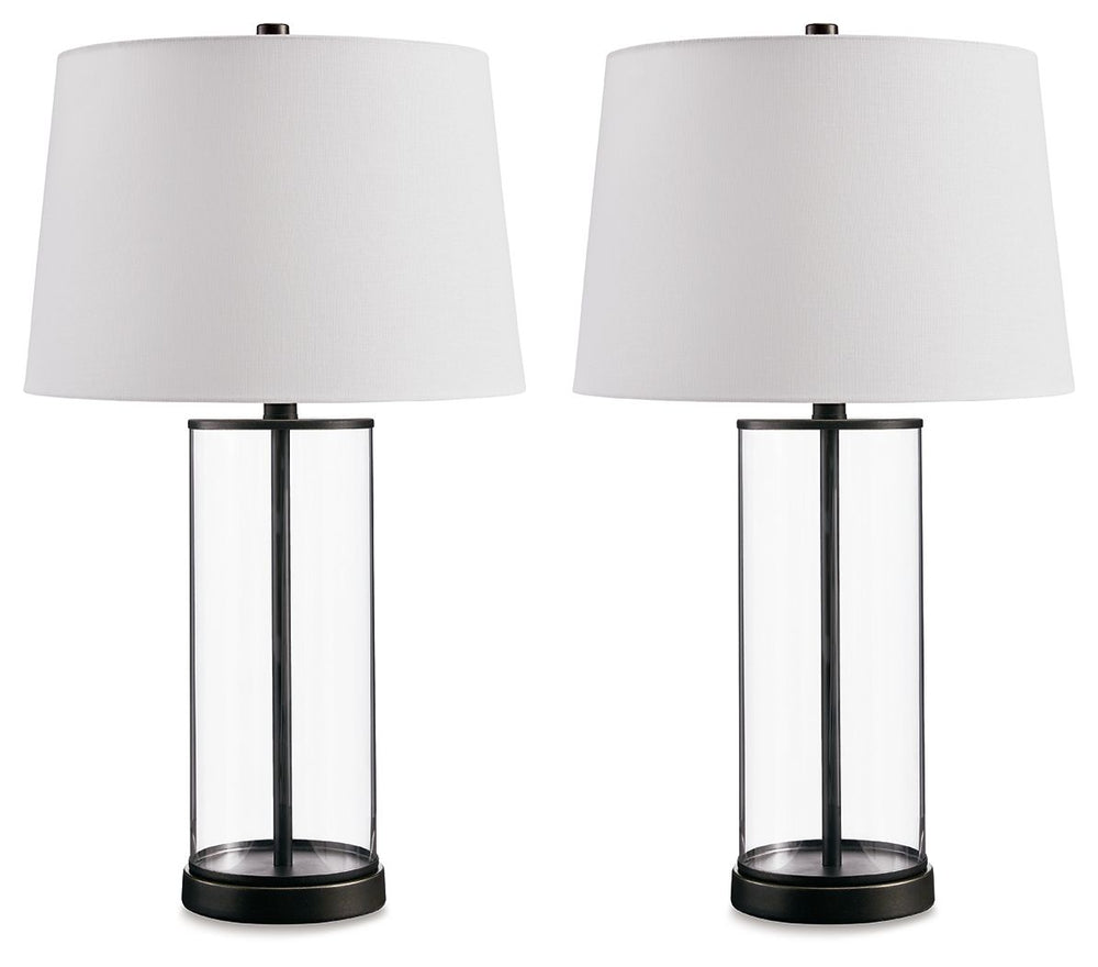 With its linear design and transparent glass, this table lamp makes it perfectly clear that less is more. And with a built-in USB-C charging, this lamp illuminates your space with a techno-cool vibe.<br><br><b>Additional Dimensions</b><br><ul><li>Base: 0-