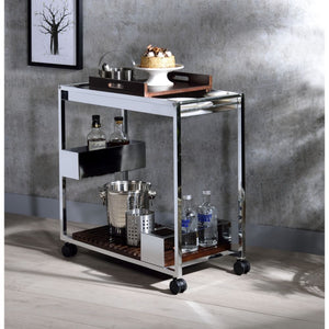  Rectangular Serving Cart â€¢ Storage: 2 Open Compartments