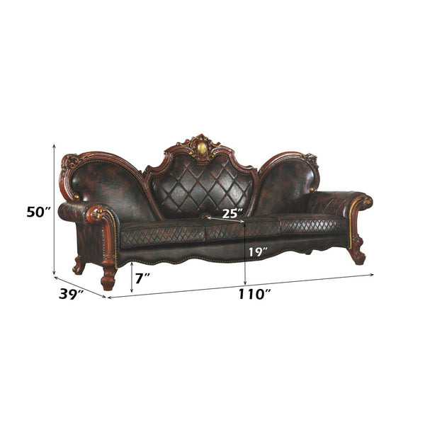 Picardy - Sofa - Vintage Cherry Oak & PU - 50"