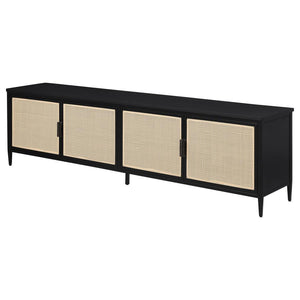 Amherst - 4-Door 78## Metal TV Stand Media Console - Black