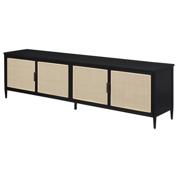 Amherst - 4-Door 78## Metal TV Stand Media Console - Black