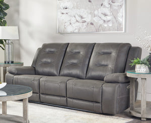 Caldwell - Power Reclining Sofa And Loveseat - Tahoe Charcoal