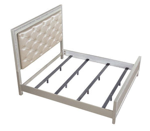 Sliverfluff - Queen Bed - PU & Champagne Finish