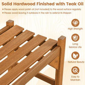 Made of solid hardwood finished with teak oil<br>Provides high strength  a long service life  and natural beauty<br>Breathable slatted surface and ergonomic contoured design for great comfort<br>Features triangle blocks to add extra corner support<br>Desi