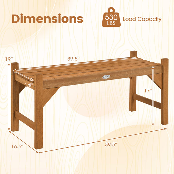 Made of solid hardwood finished with teak oil<br>Provides high strength  a long service life  and natural beauty<br>Breathable slatted surface and ergonomic contoured design for great comfort<br>Features triangle blocks to add extra corner support<br>Desi