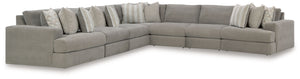 The casual, low-slung shape of this sectional makes it fully lounge-ready. Its deep seating invites you to sink right in, with bold beveled block arms that are softened by bullnose â€œwaterfallâ€ cushions. Best of all, the modular design lets you stage t