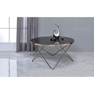 Valora - Coffee Table - Champagne & Black Glass