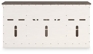 Bolanburg - White / Weathered Gray - Extra Large TV Stand