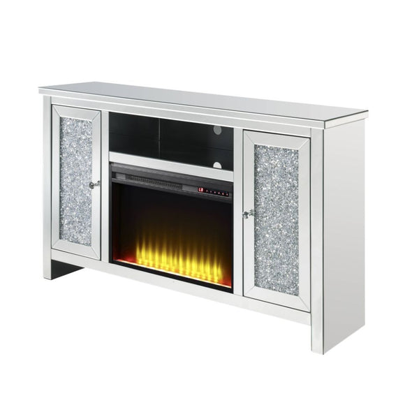 Noralie - TV Stand - Mirrored & Faux Diamonds - 36"