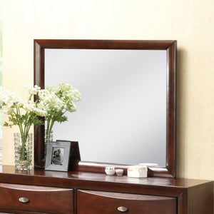 The Ireland contemporary mirror in espresso is the perfect accent for your master bedroom, the mirror in Espresso features contemporary feel helps to make small areas appear larger and more brightly lit.<br/><br/><b>Product Features</b><ul><li>Mirror Not 