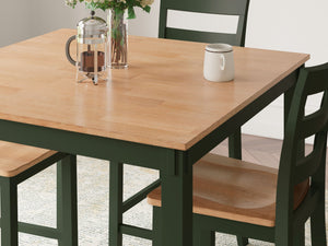 Gesthaven - Natural / Green - Dining Room Counter Table Set (Set of 5)