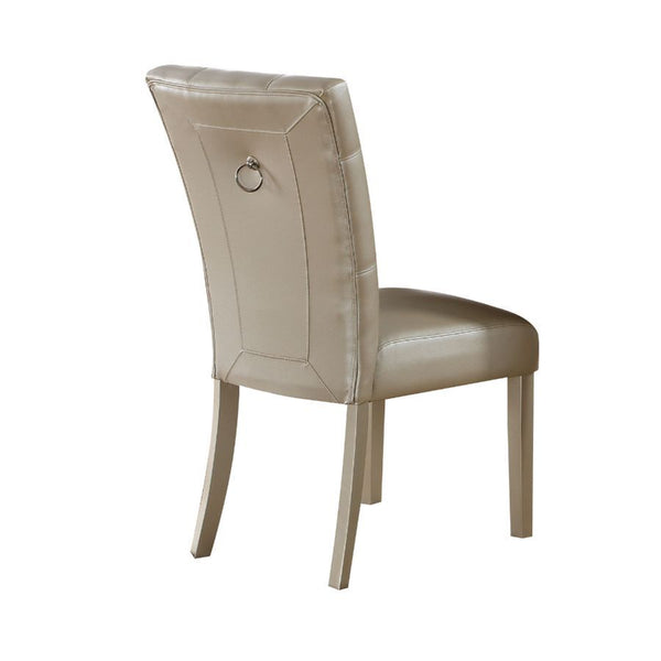  Parson Style â€¢ Button Tufted (Inside Backrest) â€¢ Padded BACK & SEAT: Platinum PU Cushion â€¢ Back: Welt Trim & Hardware Decor â€¢ Wooden Tapered Leg â€¢<br/><br/><b>Product Features</b><ul><li>Marble Top</li><li>Parson Chair</li><li>Button Tufted 