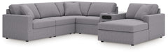 Looking cool and contemporary is great. But when it comes down to it, youâ€™re all about low-maintenance lounging. With the performance fabric on this sectional with audio system, cleaning spills is a breeze. Its customizable modular design caters to your