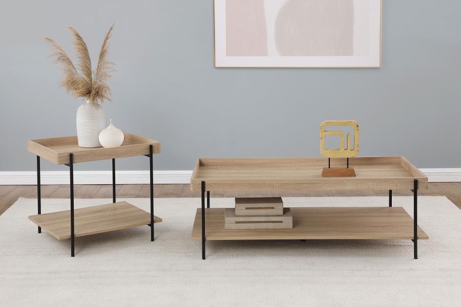 Fallon - 2 Piece Rectangular Coffee And End Table Set - Natural