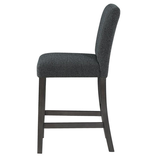 Alba - Boucle Upholstered Counter Chair (Set of 2) - Black