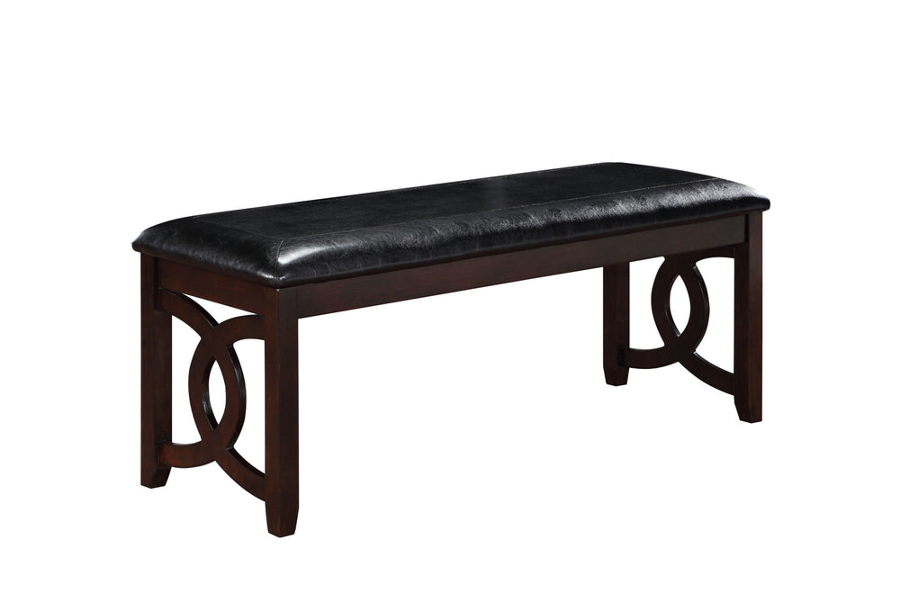 Complete your dining set or add extra seating in your home with the New Classic Furniture Gia Upholstered Dining Bench, a versatile and stylish addition to your space. Crafted from solid Rubberwood and Mindi veneers, this bench offers both durability and 