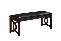 Complete your dining set or add extra seating in your home with the New Classic Furniture Gia Upholstered Dining Bench, a versatile and stylish addition to your space. Crafted from solid Rubberwood and Mindi veneers, this bench offers both durability and 