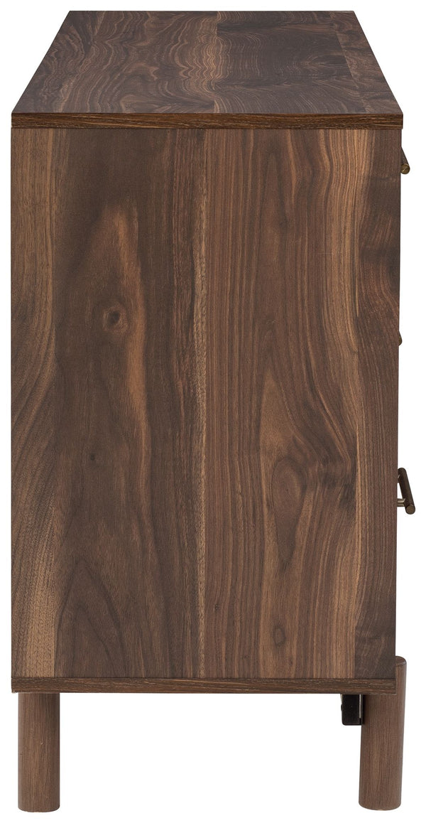 Calverson - Mocha - Six Drawer Dresser - Medium