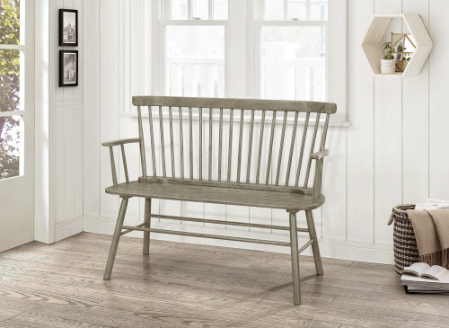 Jerimiah Spindleback Bench Grey