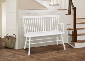 Jerimiah Spindleback Bench White