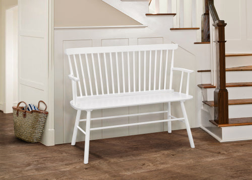 Jerimiah Spindleback Bench White
